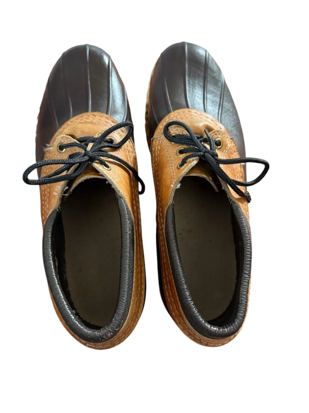 L.L. Bean Maine Hunting Shoe Duck Shoes 10M | Made in USA | Brown Leather Rubber